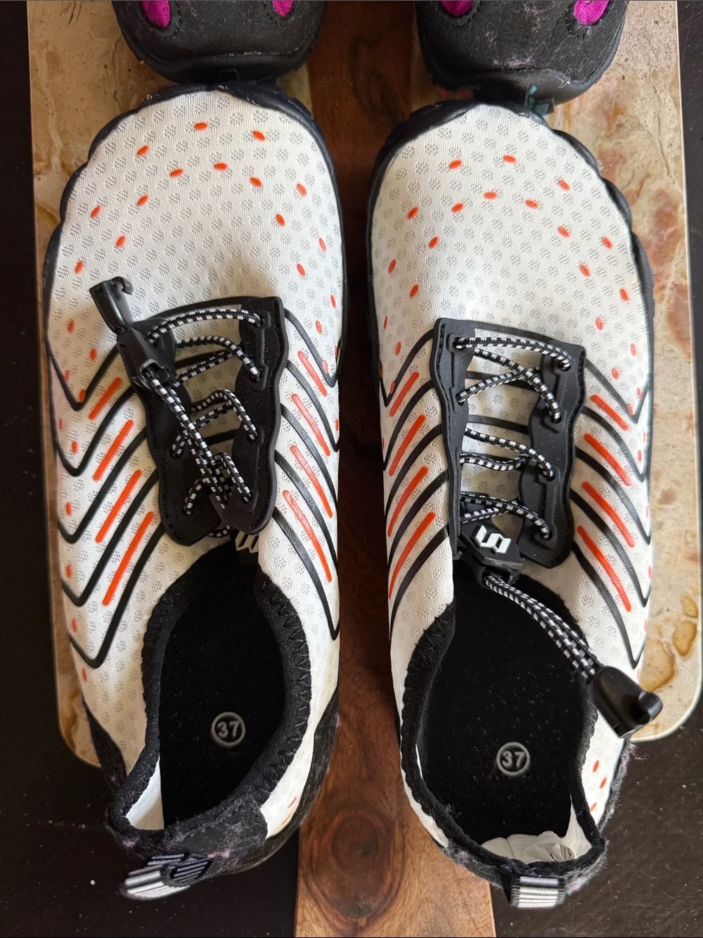 Bundle of swim/water shoes both size 37 measure 10in long worn once